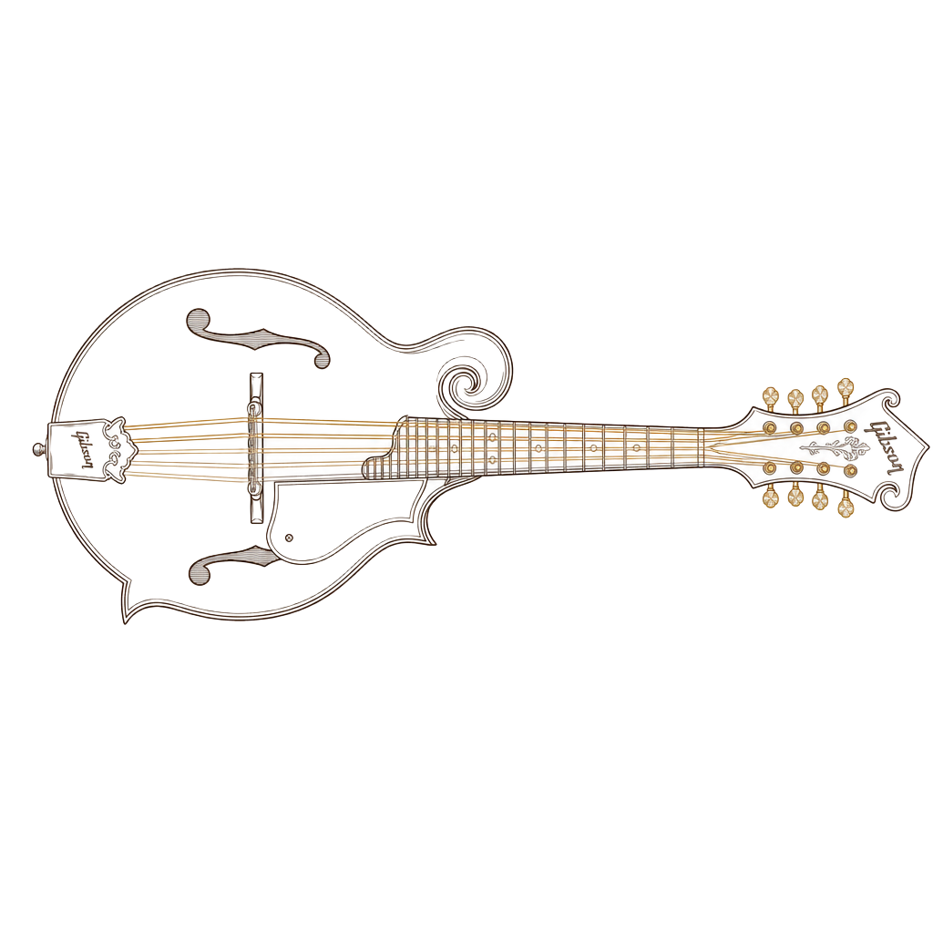 Gibson F5 mandolin illustration